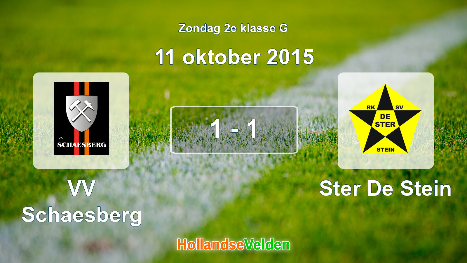 Gespeelde wedstrijd: VV Schaesberg - Ster De Stein 1 - 1 (11 oktober 2015)