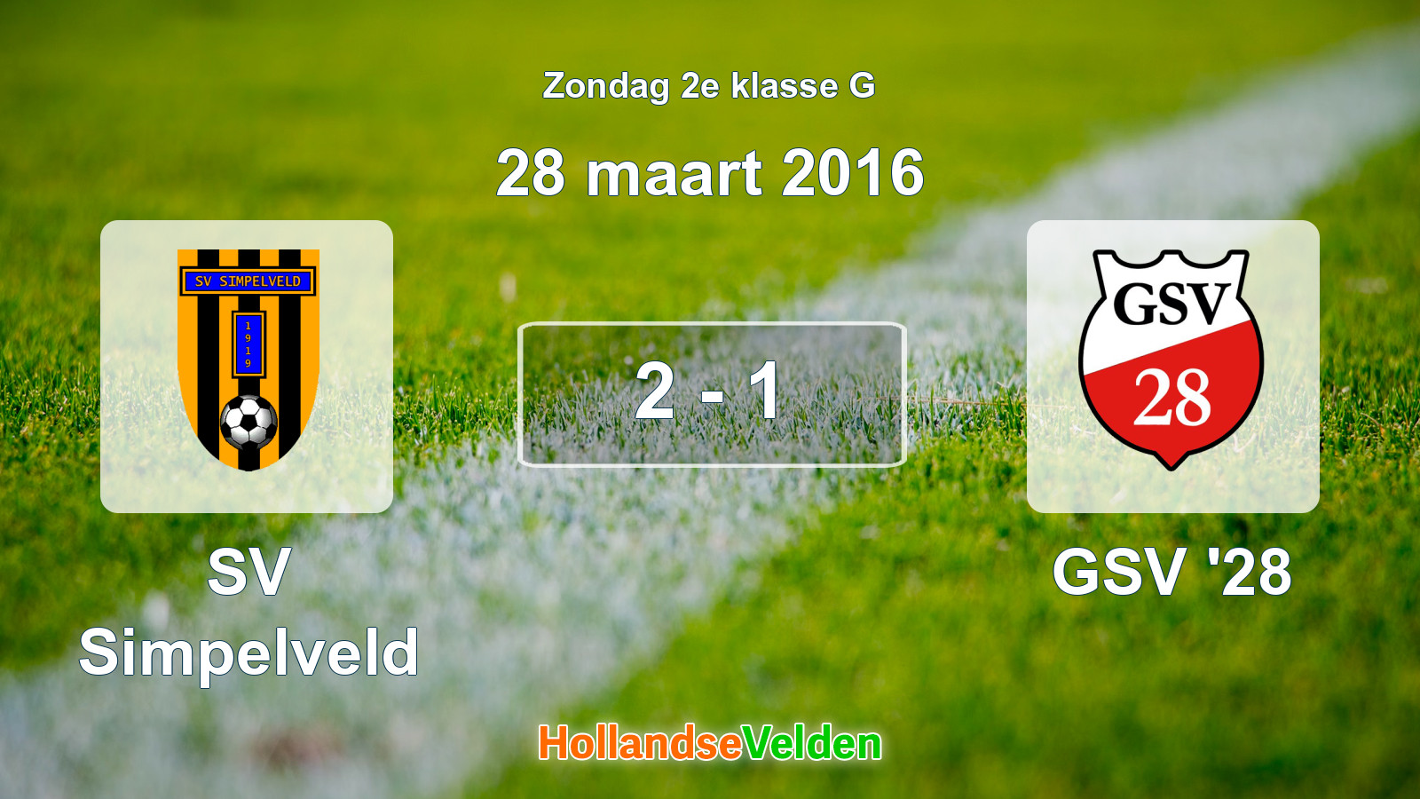 Gespeelde wedstrijd: SV Simpelveld - GSV '28 2 - 1 (28 maart 2016)