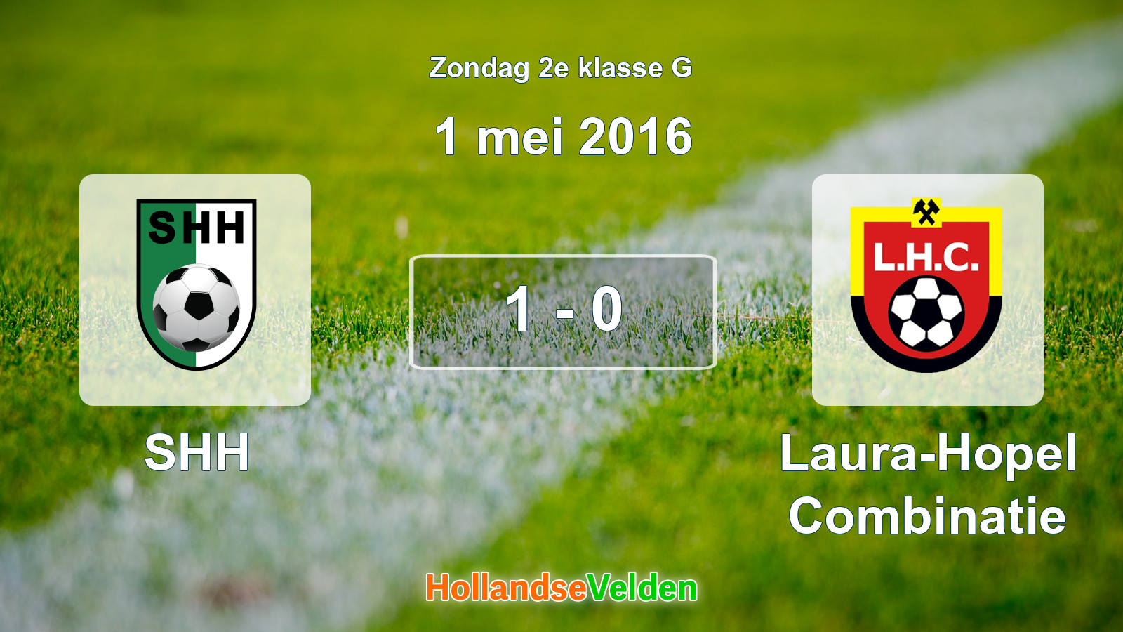 Gespeelde wedstrijd: SHH - Laura-Hopel Combinatie 1 - 0 (1 mei 2016)