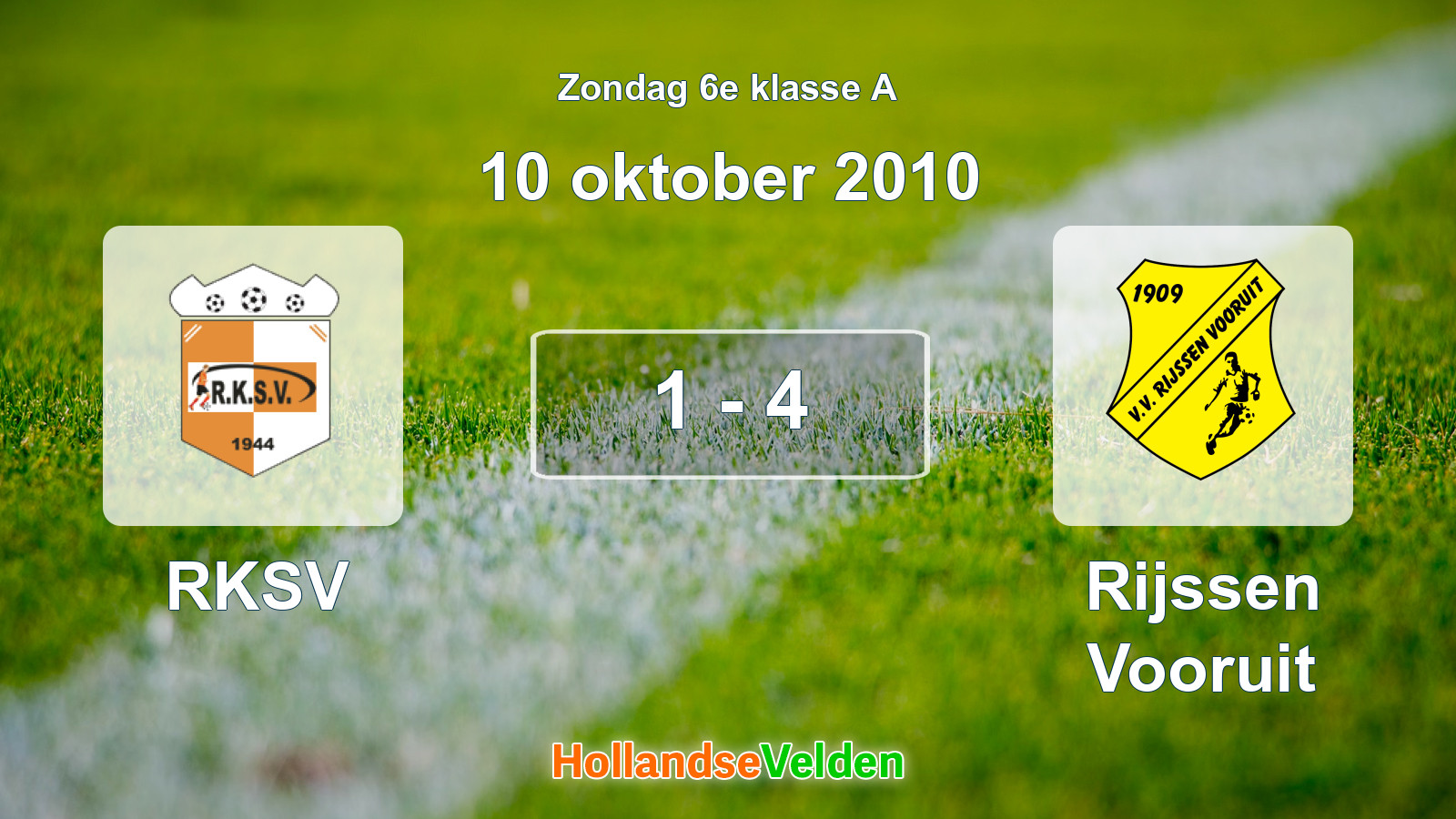Gespeelde wedstrijd: RKSV - Rijssen Vooruit 1 - 4 (10 oktober 2010)