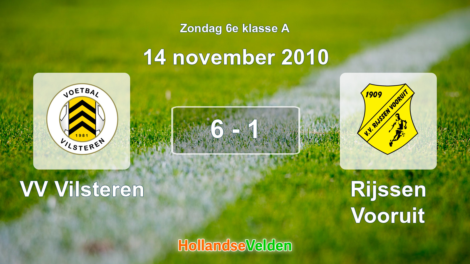 Gespeelde wedstrijd: VV Vilsteren - Rijssen Vooruit 6 - 1 (14 november 2010)