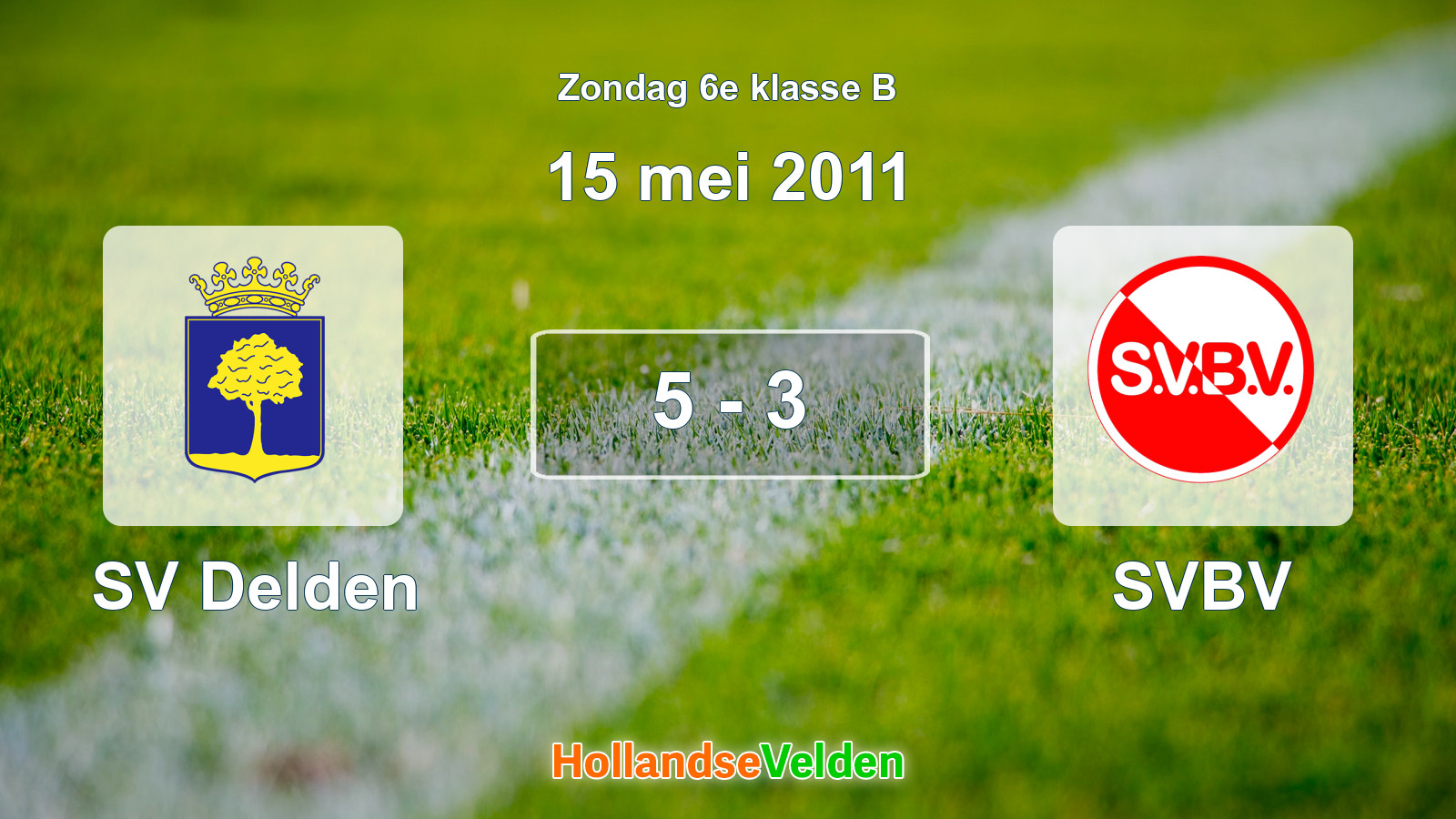 Gespeelde wedstrijd: SV Delden - SVBV 5 - 3 (15 mei 2011)