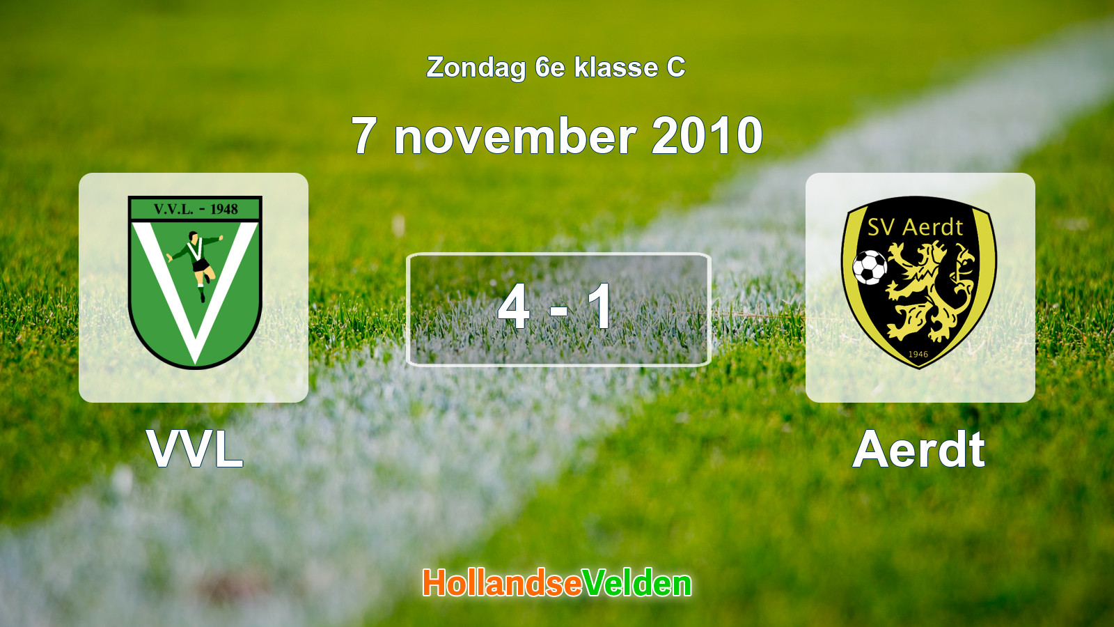 Gespeelde wedstrijd: VVL - Aerdt 4 - 1 (7 november 2010)