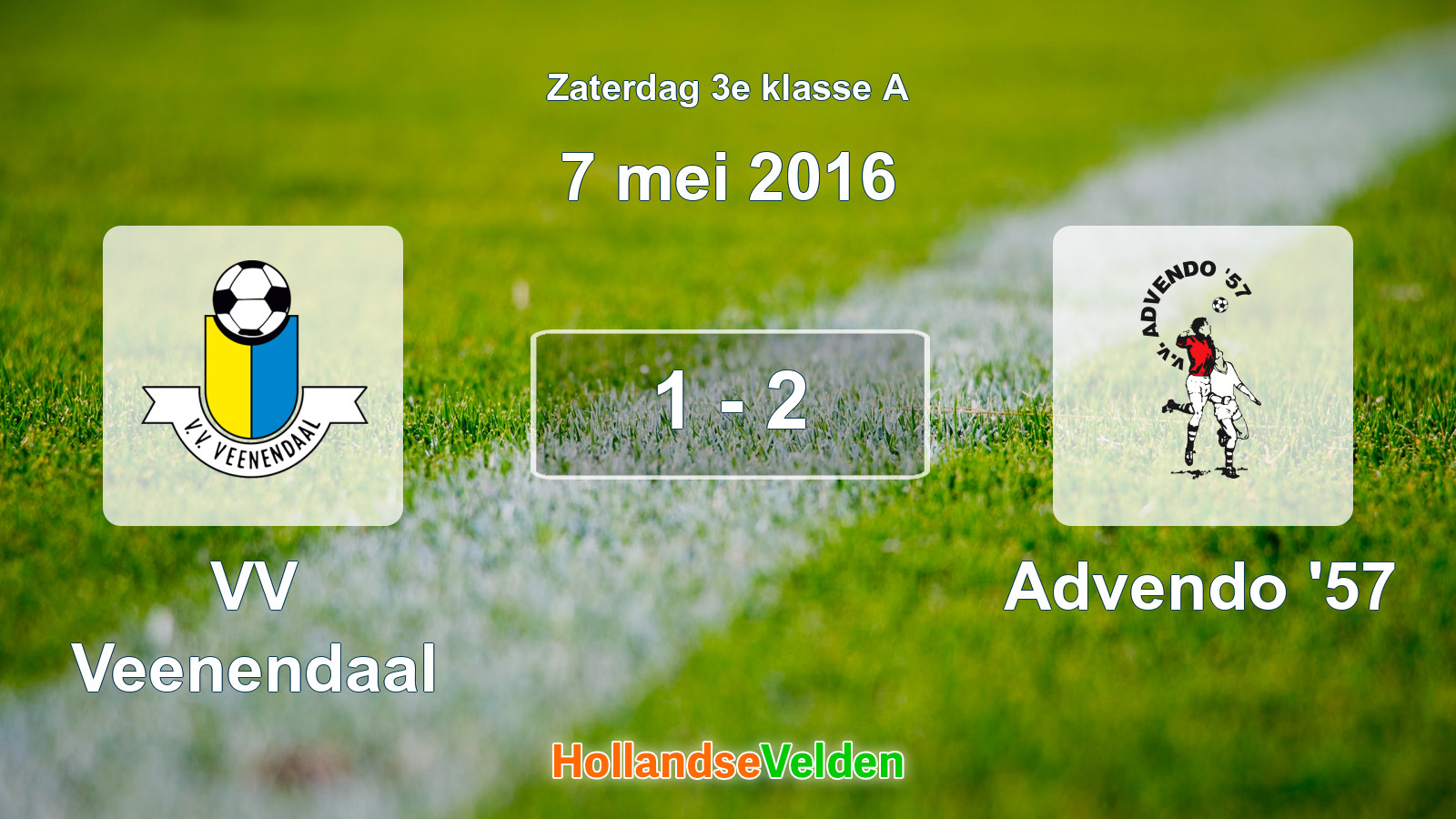 Gespeelde wedstrijd: VV Veenendaal - Advendo '57 1 - 2 (7 mei 2016)