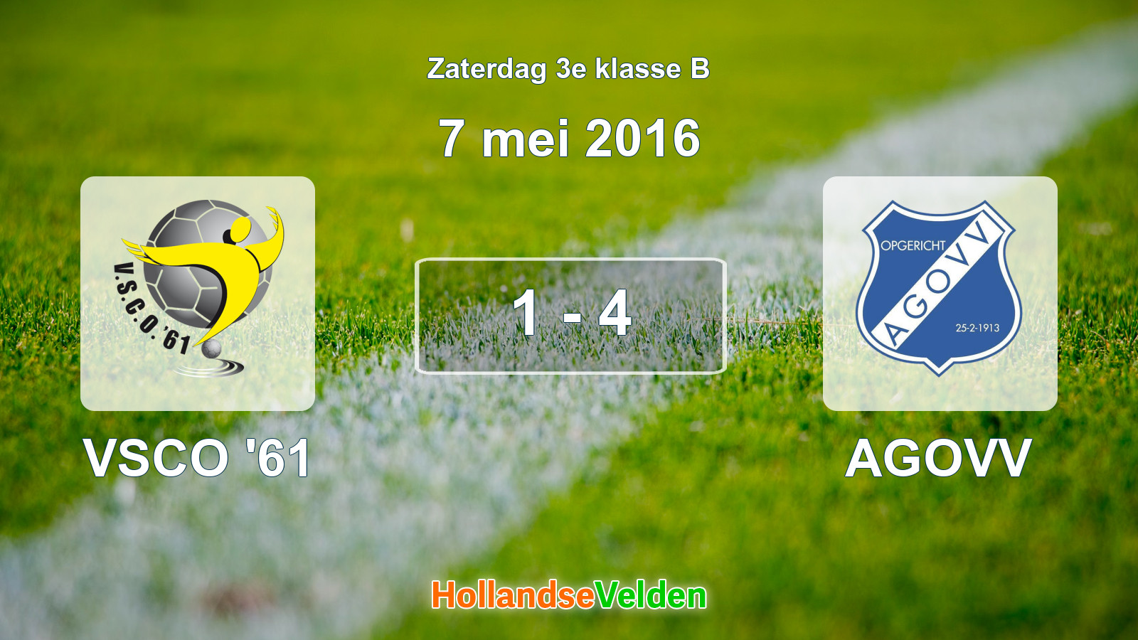 Gespeelde wedstrijd: VSCO '61 - AGOVV 1 - 4 (7 mei 2016)
