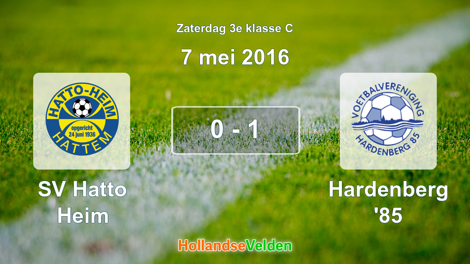 Gespeelde wedstrijd: SV Hatto Heim - Hardenberg '85 0 - 1 (7 mei 2016)