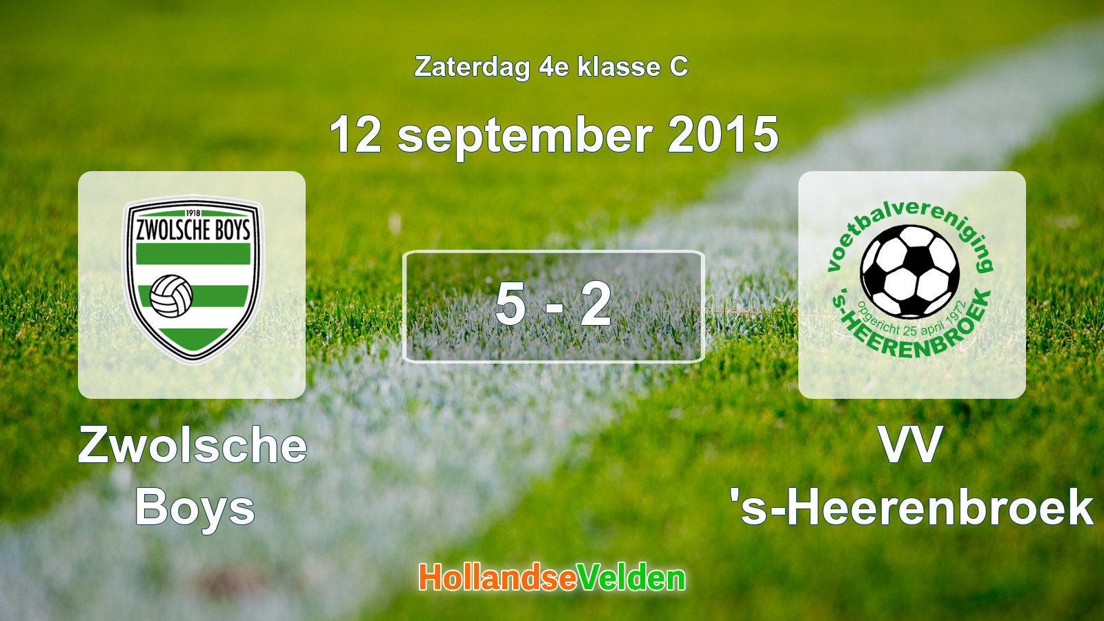 Gespeelde wedstrijd: Zwolsche Boys - VV 's-Heerenbroek 5 - 2 (12 september 2015)