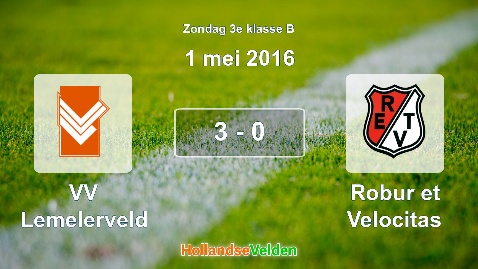 Gespeelde wedstrijd: VV Lemelerveld - Robur et Velocitas 3 - 0 (1 mei 2016)