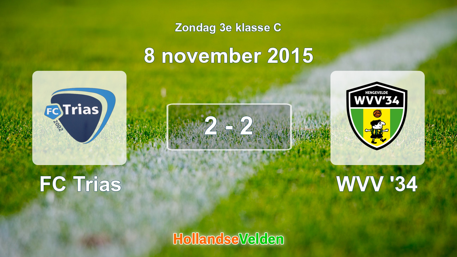 Gespeelde wedstrijd: FC Trias - WVV '34 2 - 2 (8 november 2015)