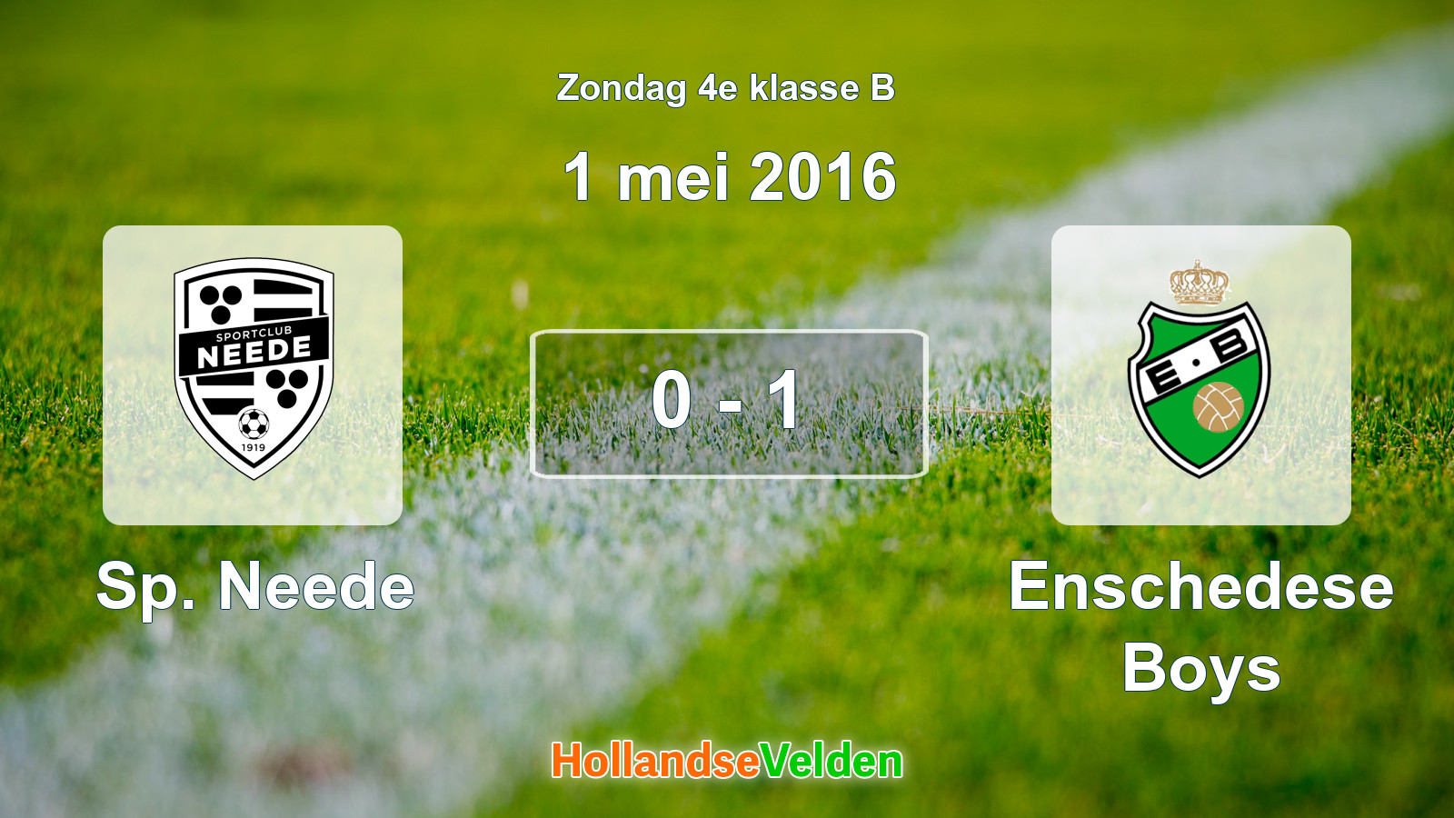 Gespeelde wedstrijd: Sp. Neede - Enschedese Boys 0 - 1 (1 mei 2016)