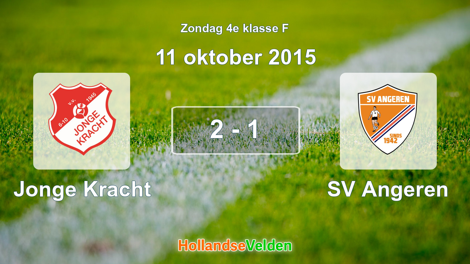 Gespeelde wedstrijd: Jonge Kracht - SV Angeren 2 - 1 (11 oktober 2015)