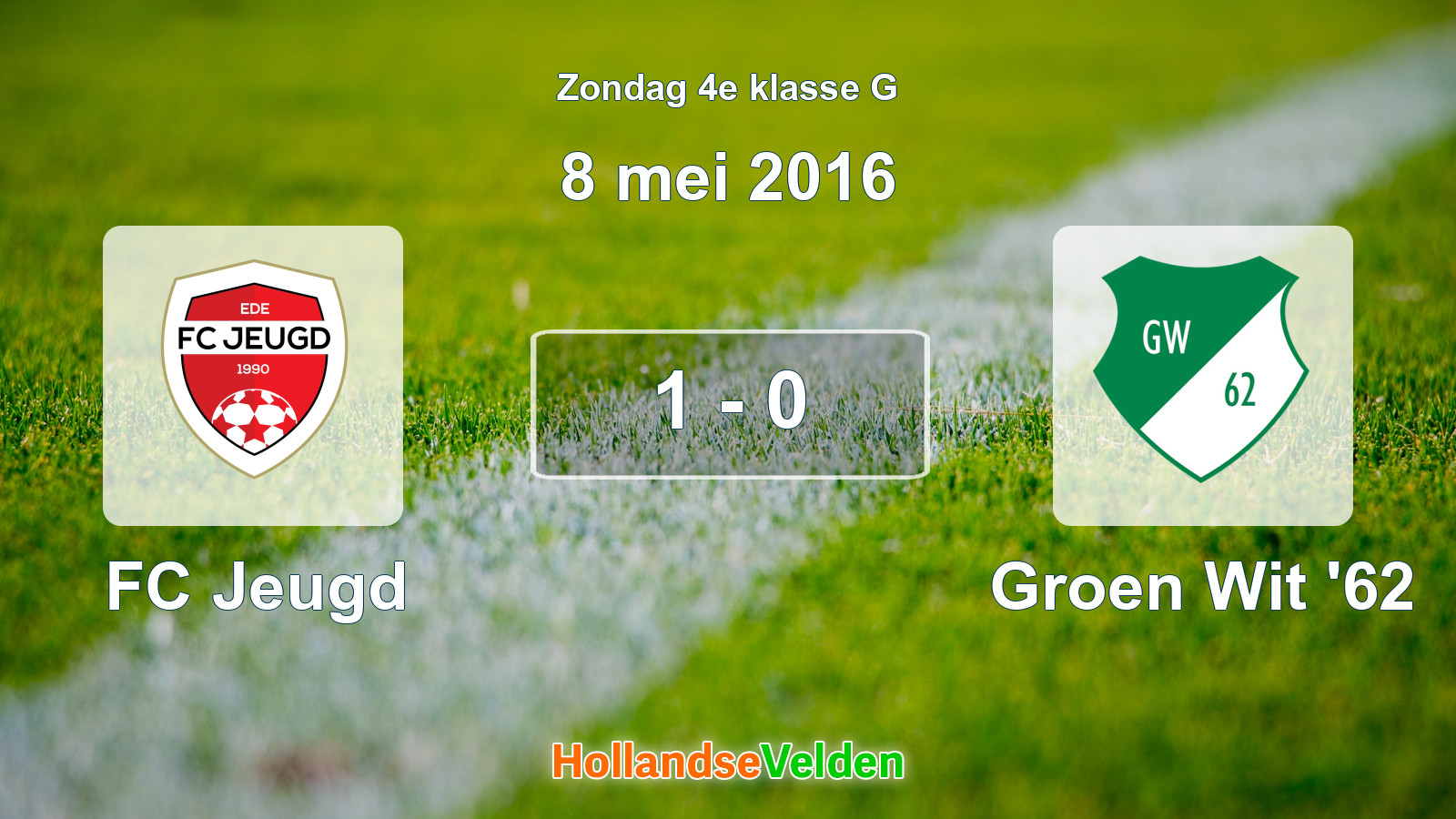 Gespeelde wedstrijd: FC Jeugd - Groen Wit '62 1 - 0 (8 mei 2016)