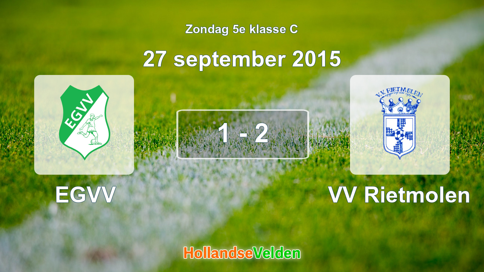 Gespeelde wedstrijd: EGVV - VV Rietmolen 1 - 2 (27 september 2015)