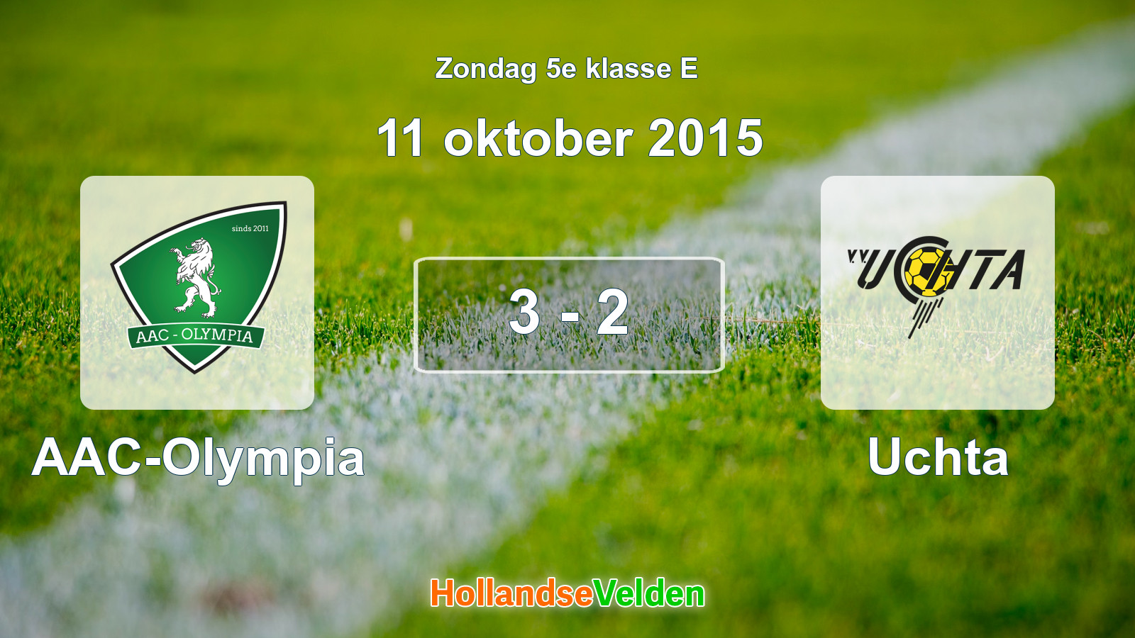 Gespeelde wedstrijd: AAC-Olympia - Uchta 3 - 2 (11 oktober 2015)