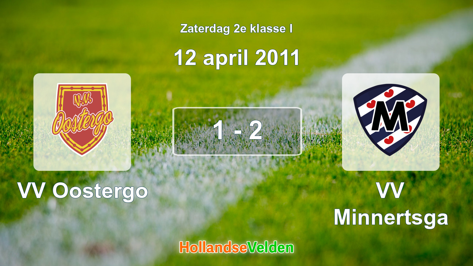 Gespeelde wedstrijd: VV Oostergo - VV Minnertsga 1 - 2 (12 april 2011)