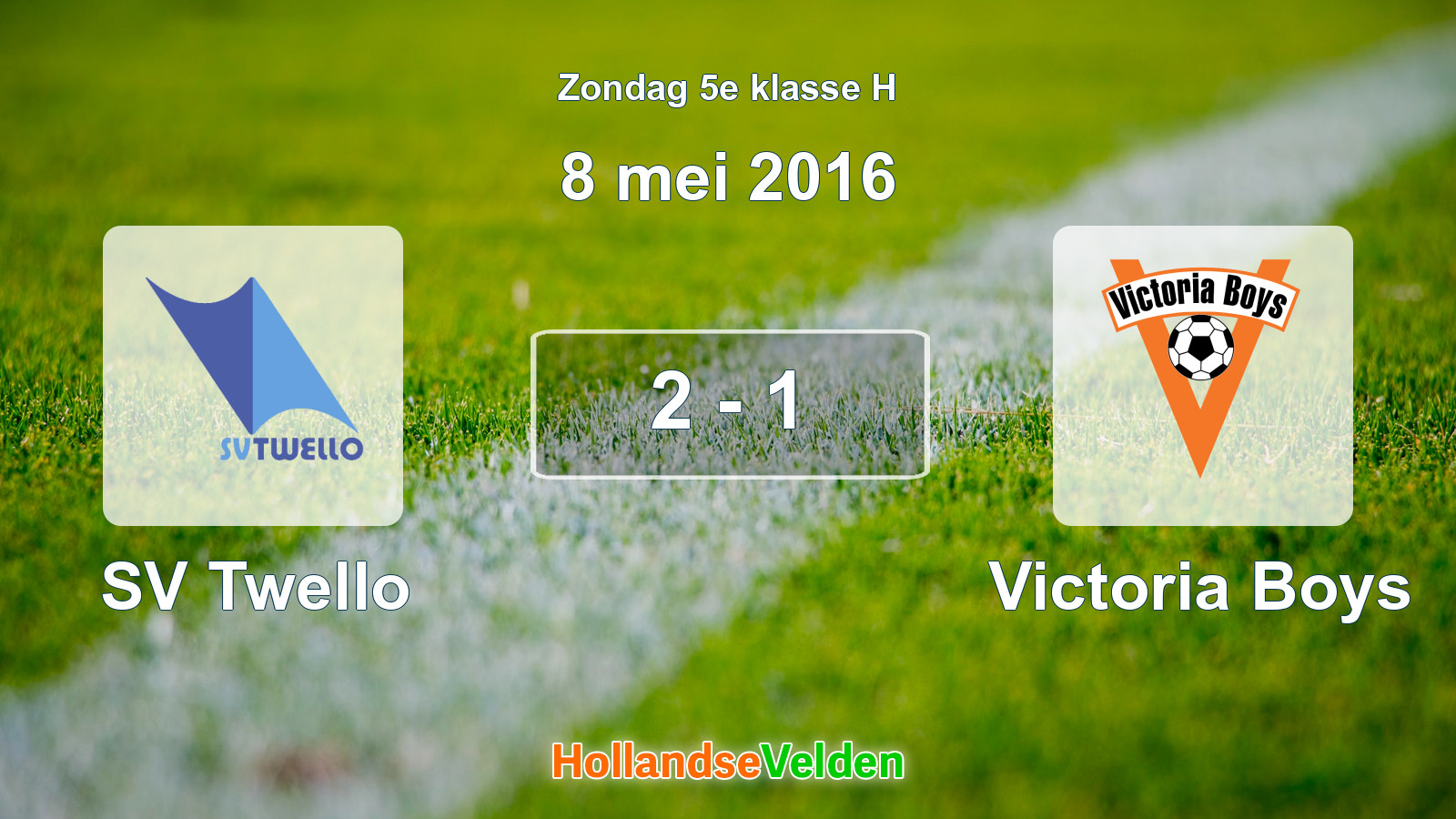 Gespeelde wedstrijd: SV Twello - Victoria Boys 2 - 1 (8 mei 2016)