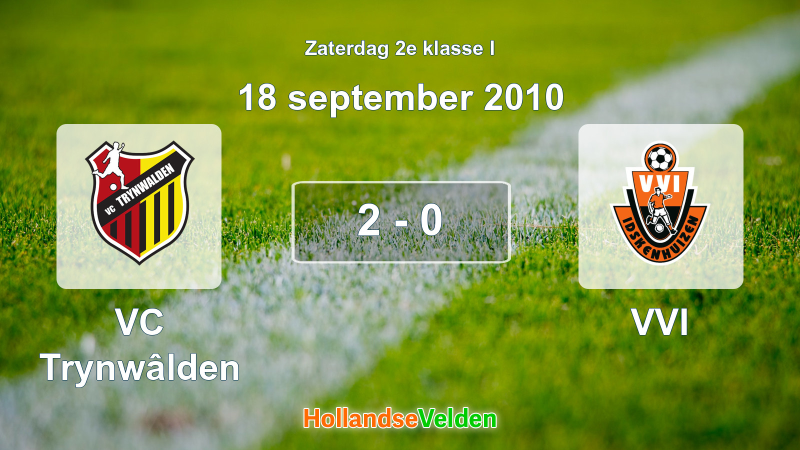 Gespeelde wedstrijd: VC Trynwâlden - VVI 2 - 0 (18 september 2010)