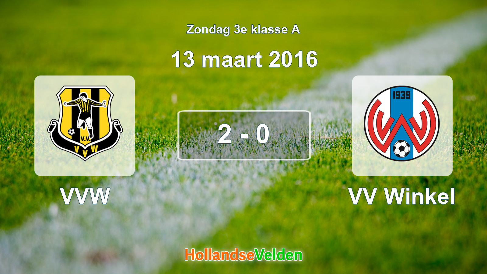 Gespeelde wedstrijd: VVW - VV Winkel 2 - 0 (13 maart 2016)