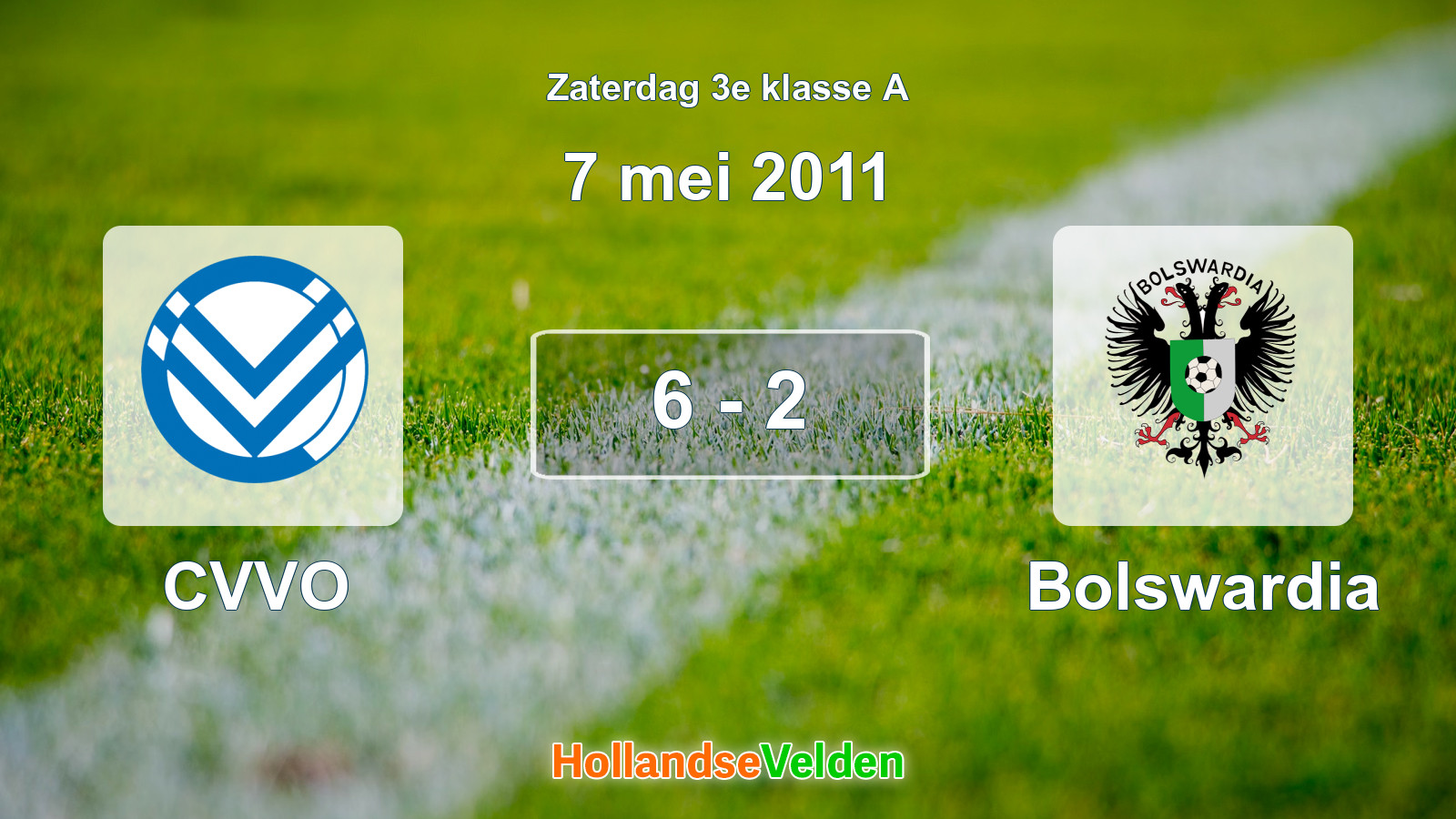 Gespeelde wedstrijd: CVVO - Bolswardia 6 - 2 (7 mei 2011)