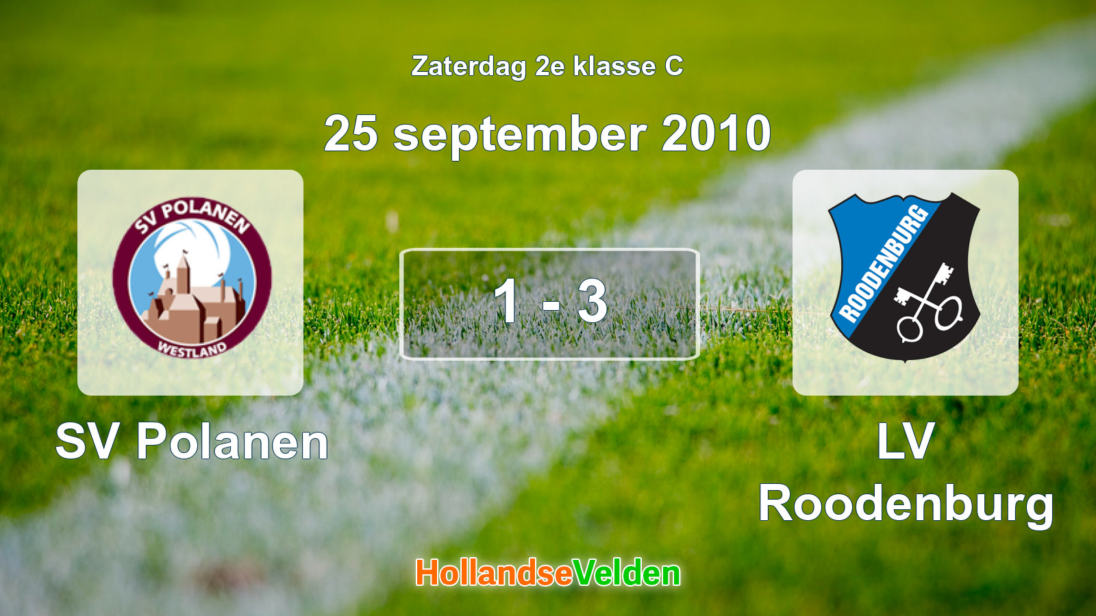 Gespeelde wedstrijd: SV Polanen - LV Roodenburg 1 - 3 (25 september 2010)