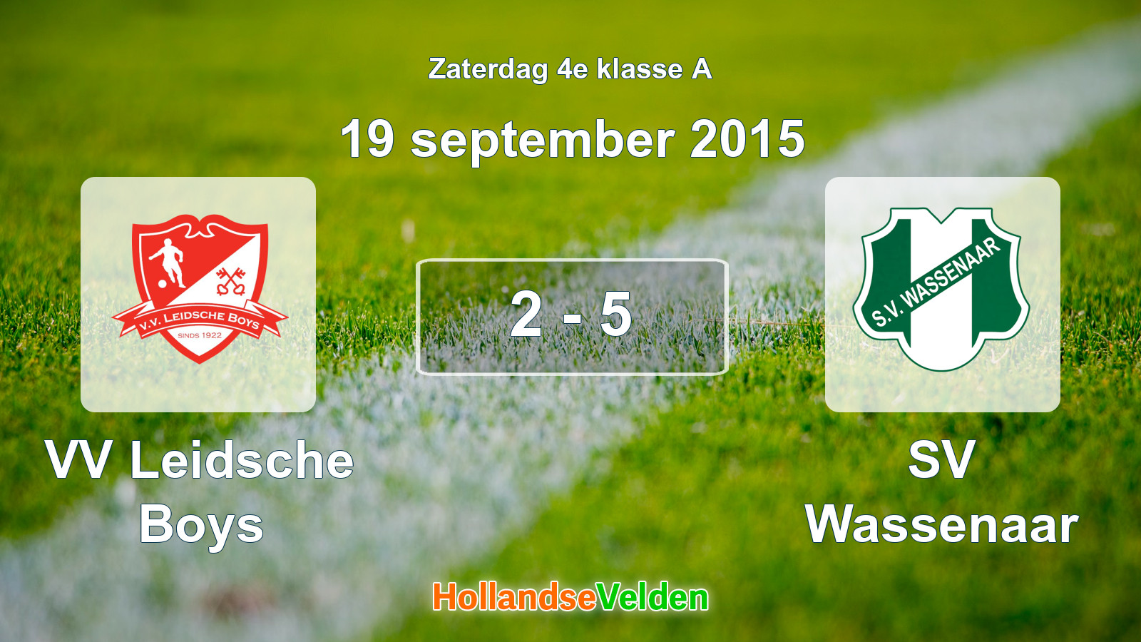Gespeelde wedstrijd: VV Leidsche Boys - SV Wassenaar 2 - 5 (19 september 2015)