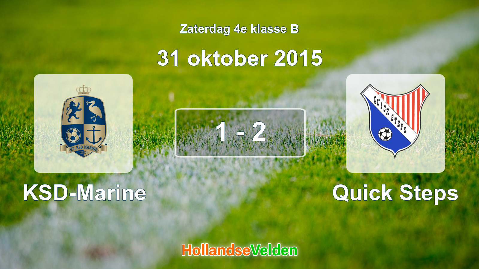 Gespeelde wedstrijd: KSD-Marine - Quick Steps 1 - 2 (31 oktober 2015)