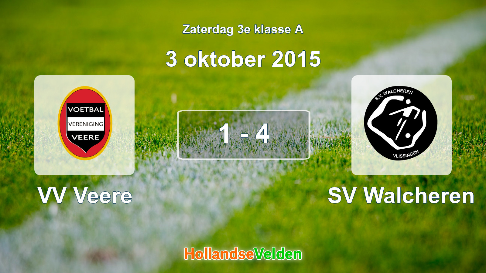 Gespeelde wedstrijd: VV Veere - SV Walcheren 1 - 4 (3 oktober 2015)