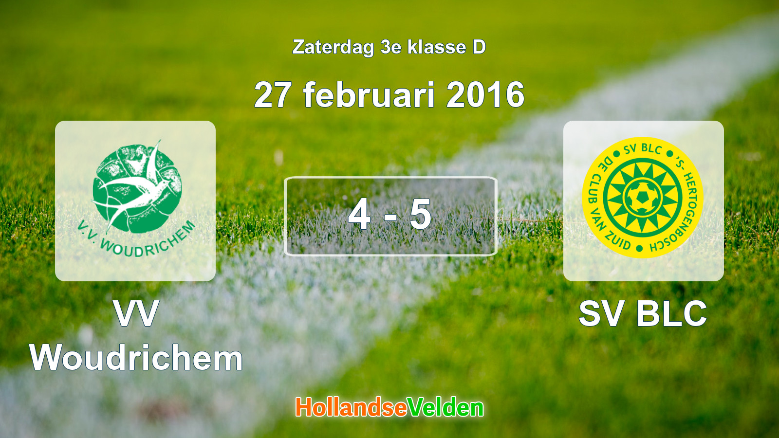 Gespeelde wedstrijd: VV Woudrichem - SV BLC 4 - 5 (27 februari 2016)
