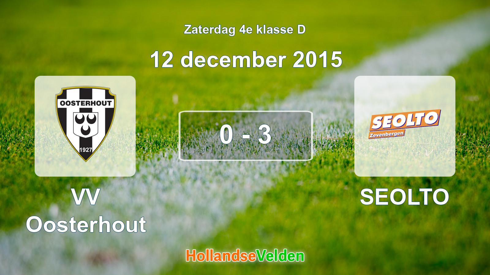 Gespeelde wedstrijd: VV Oosterhout - SEOLTO 0 - 3 (12 december 2015)