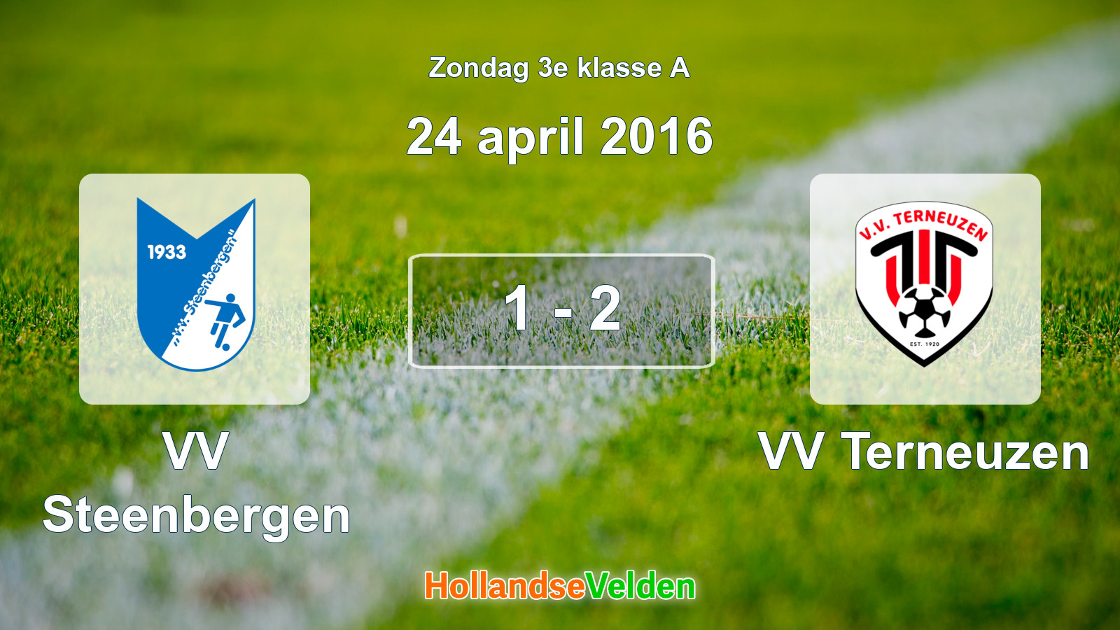 Gespeelde wedstrijd: VV Steenbergen - VV Terneuzen 1 - 2 (24 april 2016)