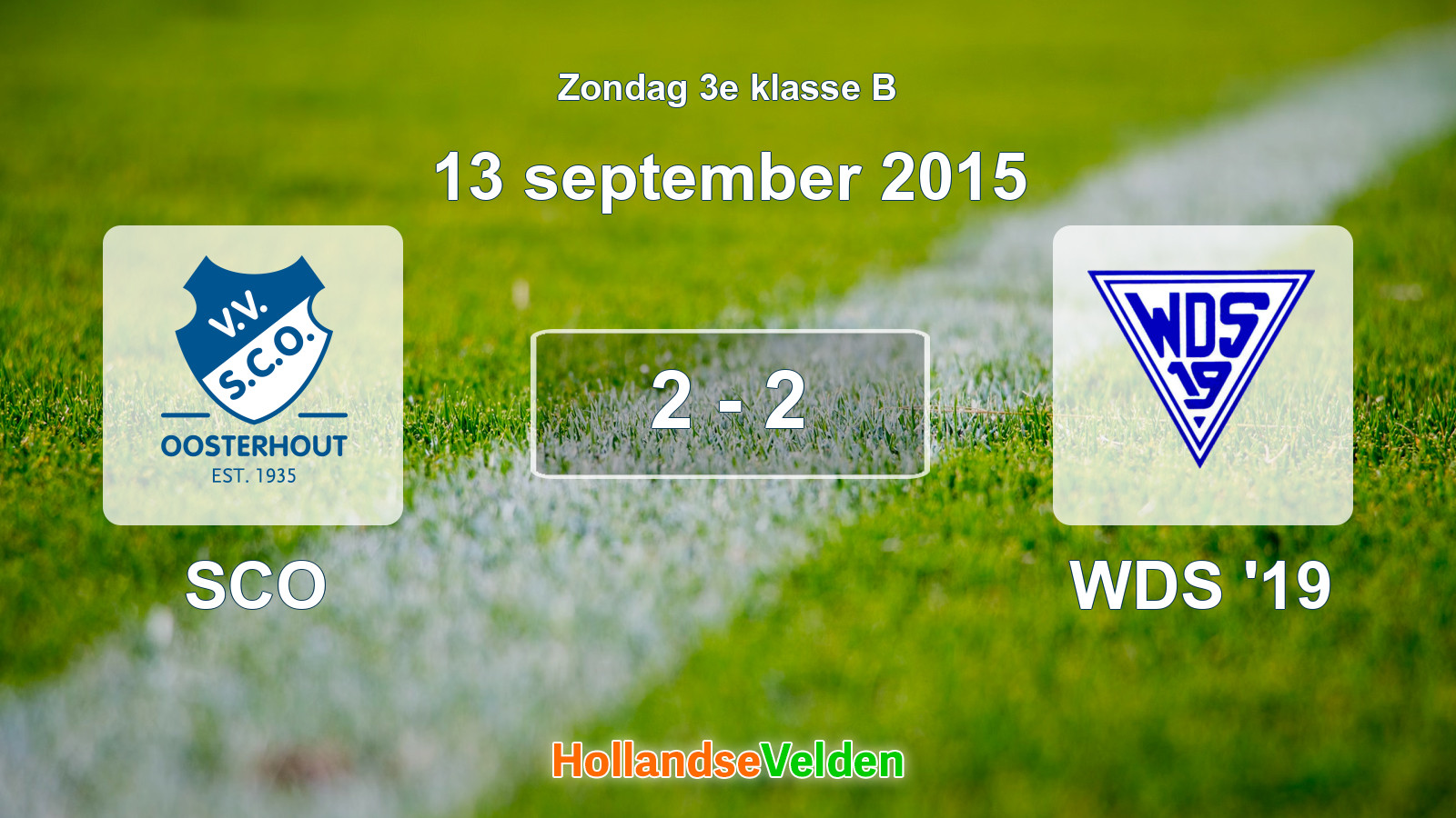Gespeelde wedstrijd: SCO - WDS '19 2 - 2 (13 september 2015)