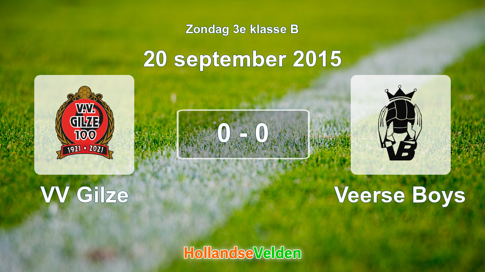 Gespeelde wedstrijd: VV Gilze - Veerse Boys 0 - 0 (20 september 2015)