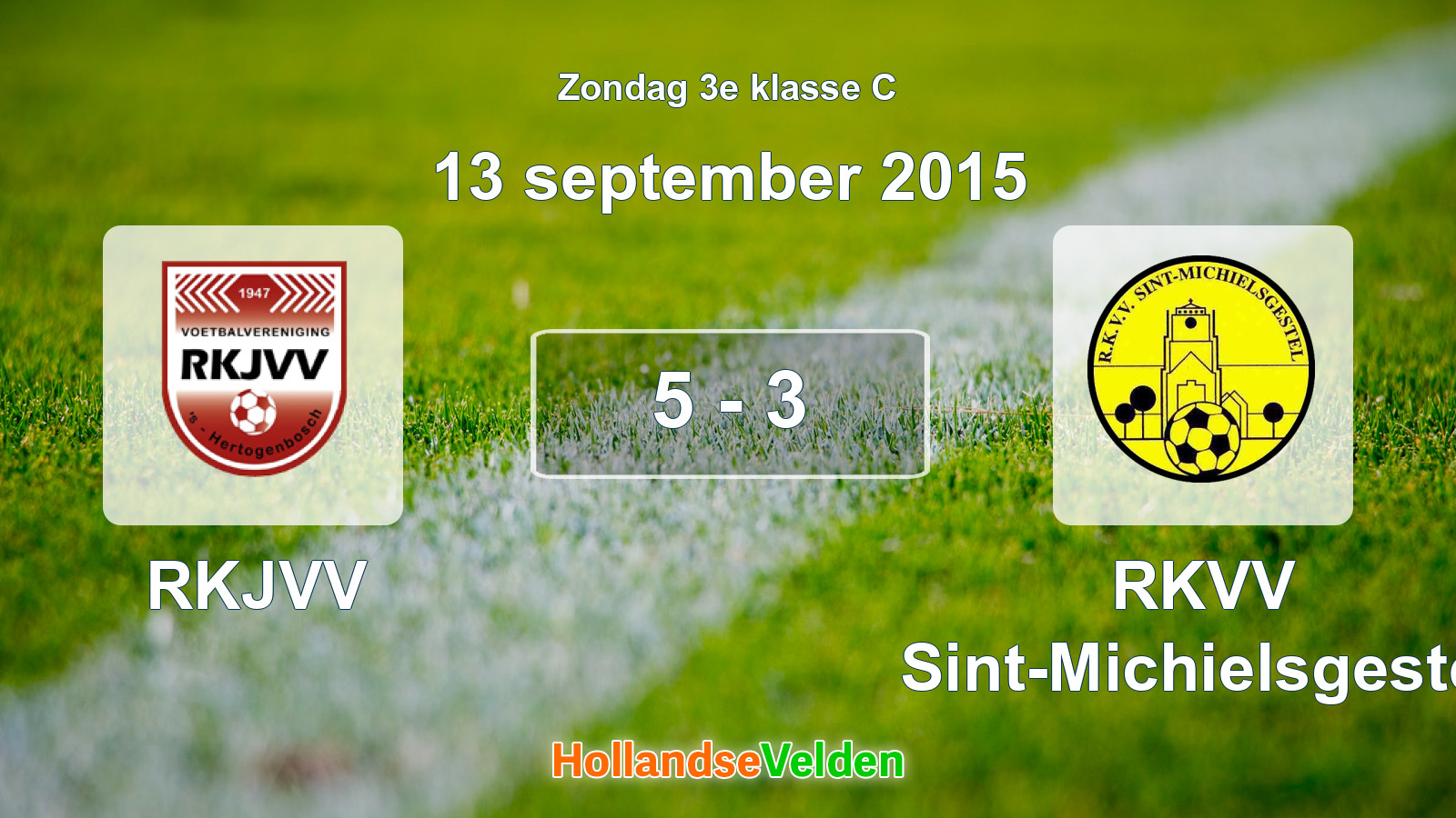 Gespeelde wedstrijd: RKJVV - RKVV Sint-Michielsgestel 5 - 3 (13 september 2015)