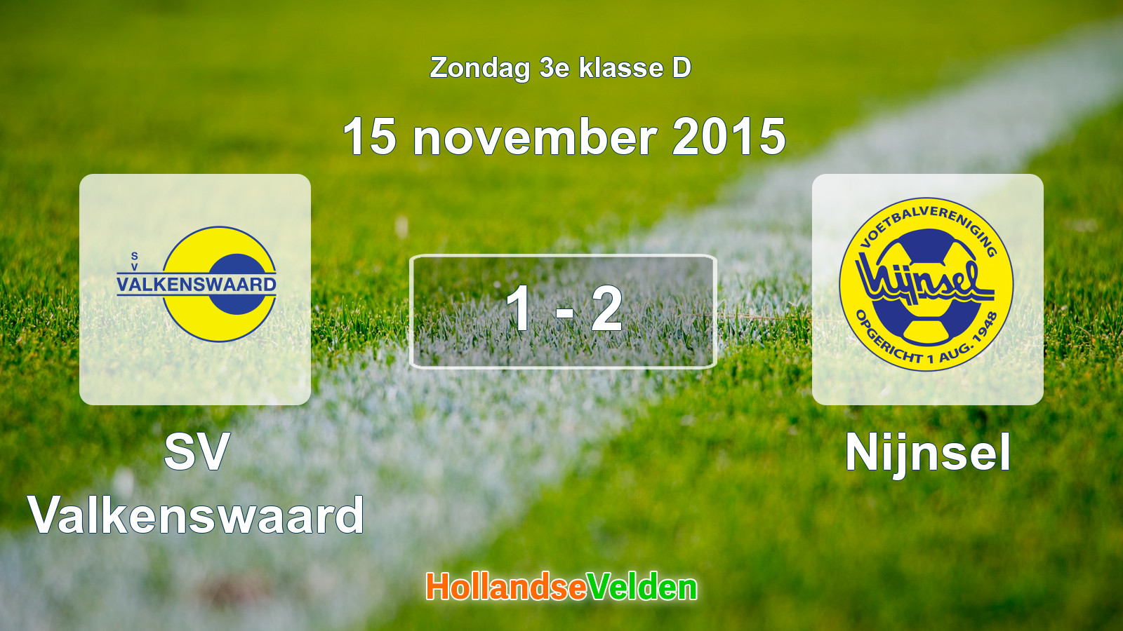 Gespeelde wedstrijd: SV Valkenswaard - Nijnsel 1 - 2 (15 november 2015)