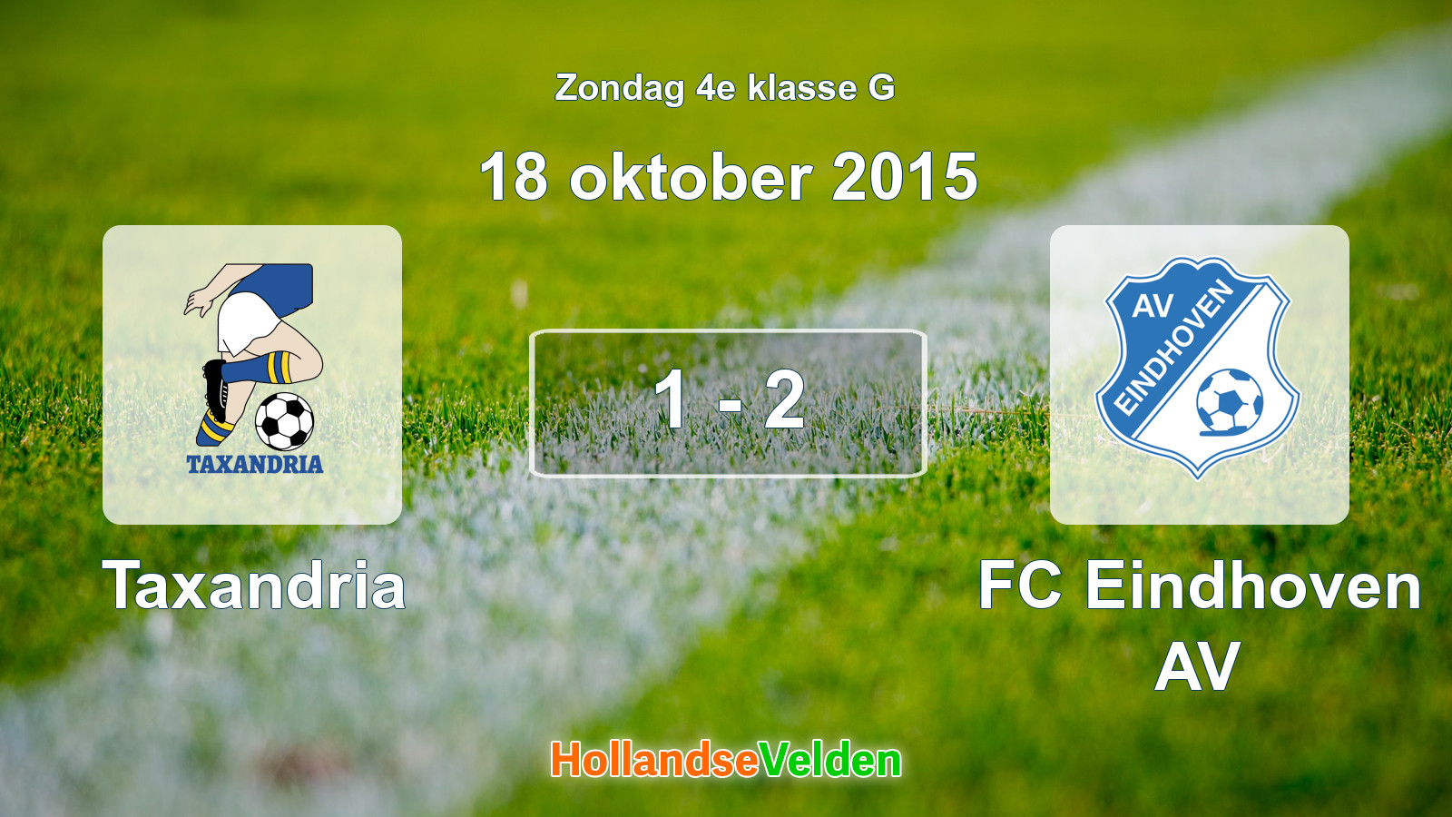 Gespeelde wedstrijd: Taxandria - FC Eindhoven AV 1 - 2 (18 oktober 2015)
