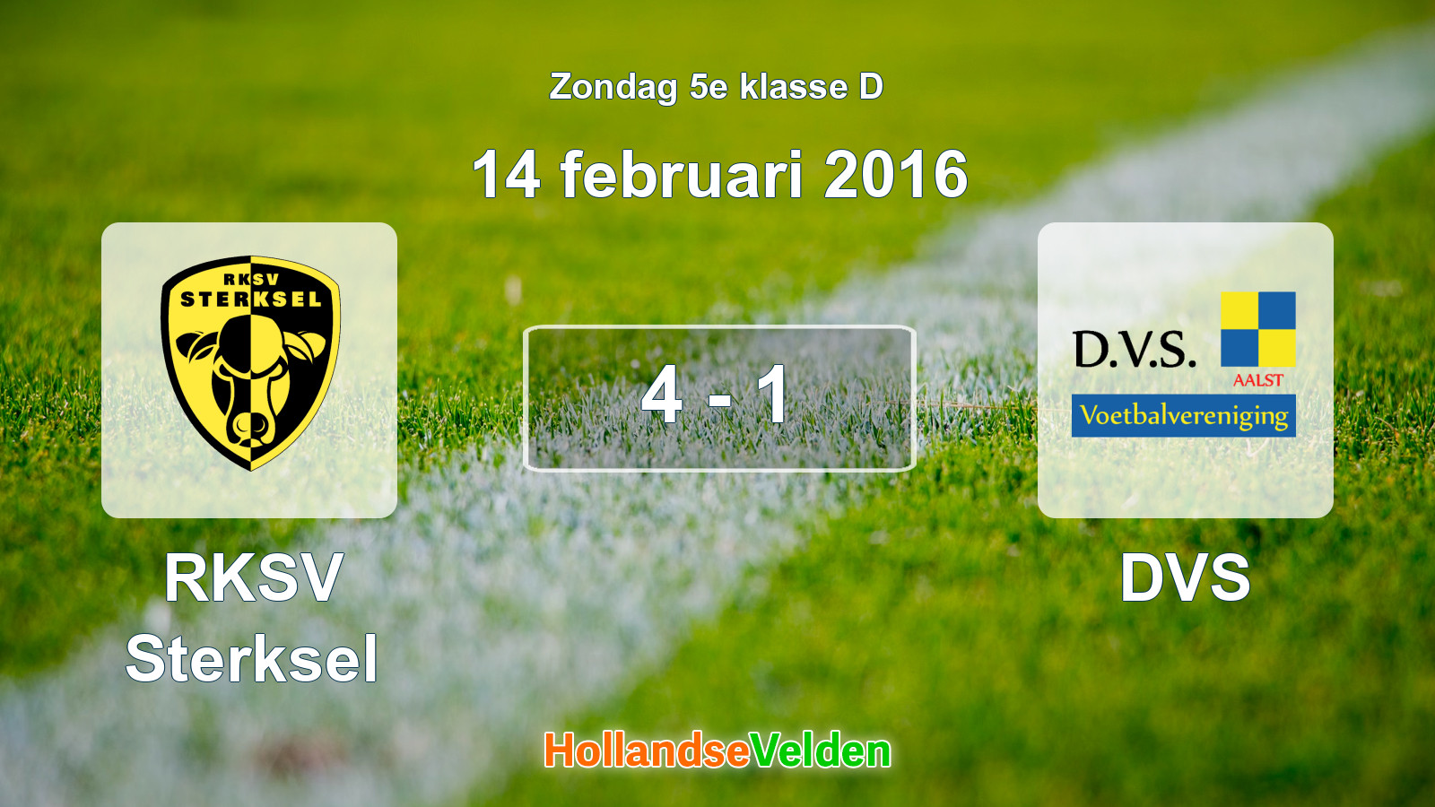 Gespeelde wedstrijd: RKSV Sterksel - DVS 4 - 1 (14 februari 2016)