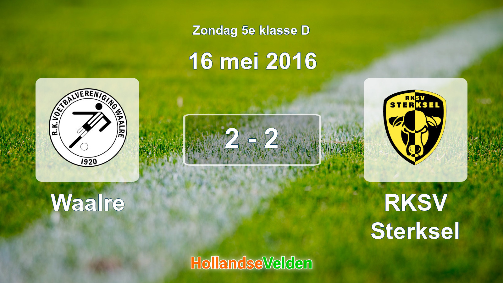Gespeelde wedstrijd: Waalre - RKSV Sterksel 2 - 2 (16 mei 2016)