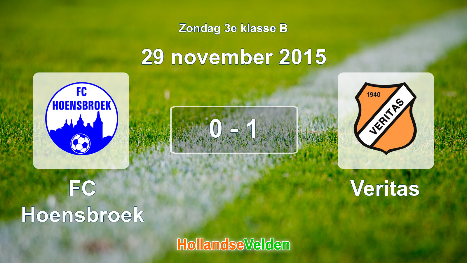 Gespeelde wedstrijd: FC Hoensbroek - Veritas 0 - 1 (29 november 2015)