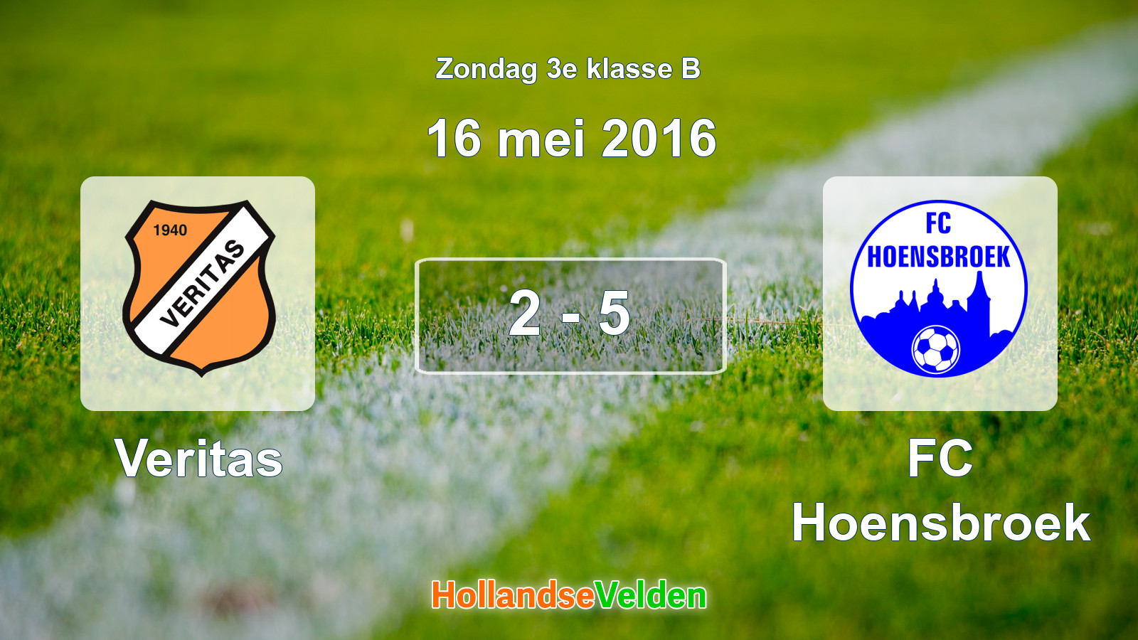 Gespeelde wedstrijd: Veritas - FC Hoensbroek 2 - 5 (16 mei 2016)