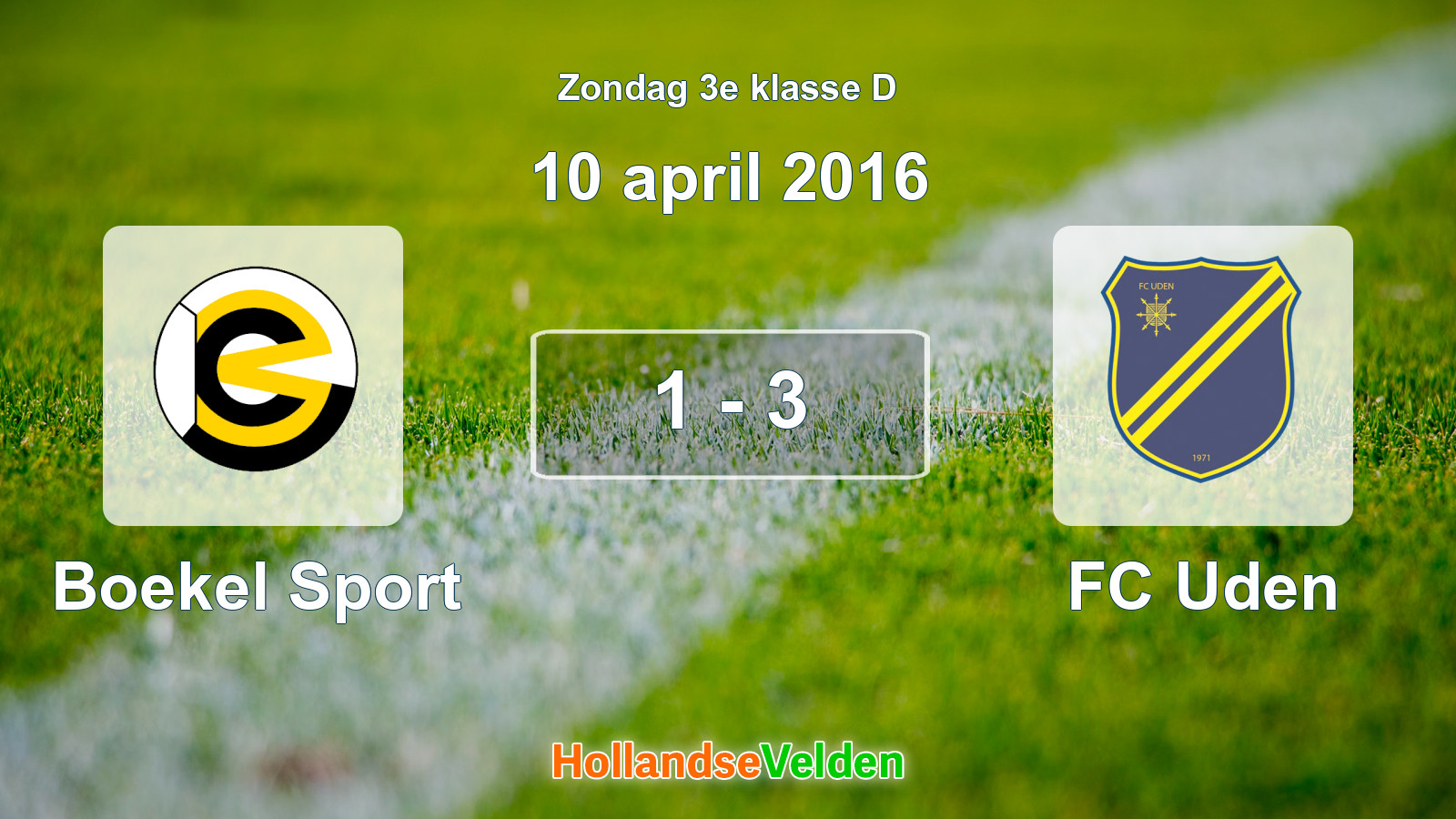 Gespeelde wedstrijd: Boekel Sport - FC Uden 1 - 3 (10 april 2016)