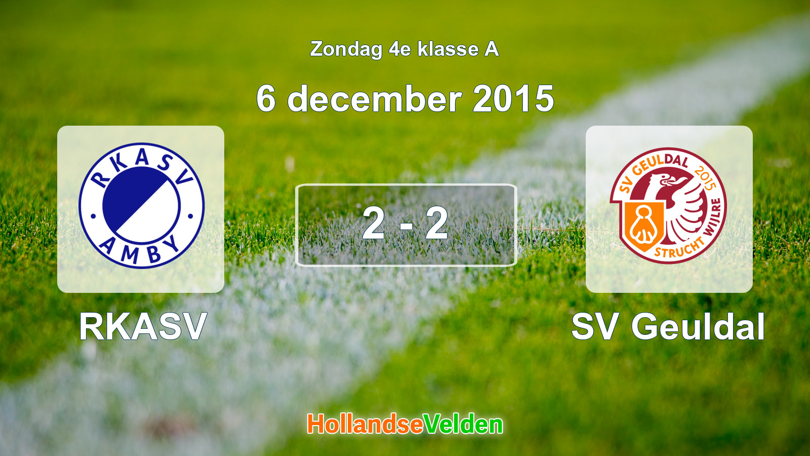 Gespeelde wedstrijd: RKASV - SV Geuldal 2 - 2 (6 december 2015)