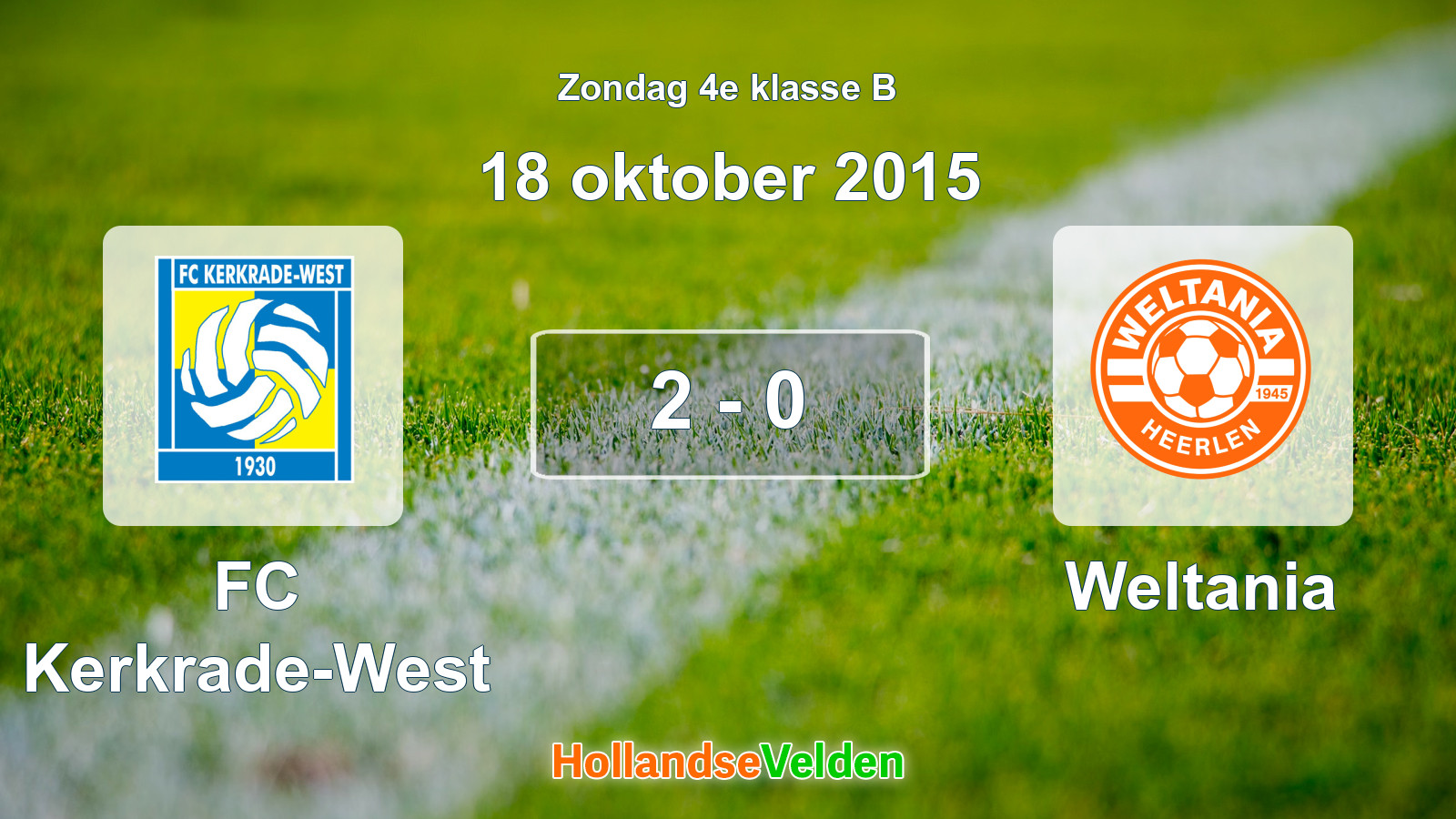 Gespeelde wedstrijd: FC Kerkrade-West - Weltania 2 - 0 (18 oktober 2015)