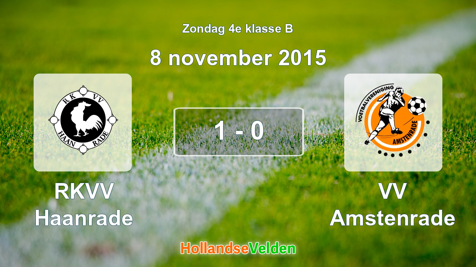 Gespeelde wedstrijd: RKVV Haanrade - VV Amstenrade 1 - 0 (8 november 2015)