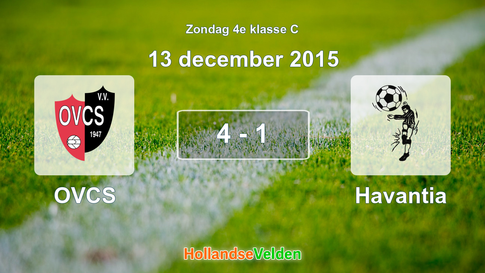Gespeelde wedstrijd: OVCS - Havantia 4 - 1 (13 december 2015)