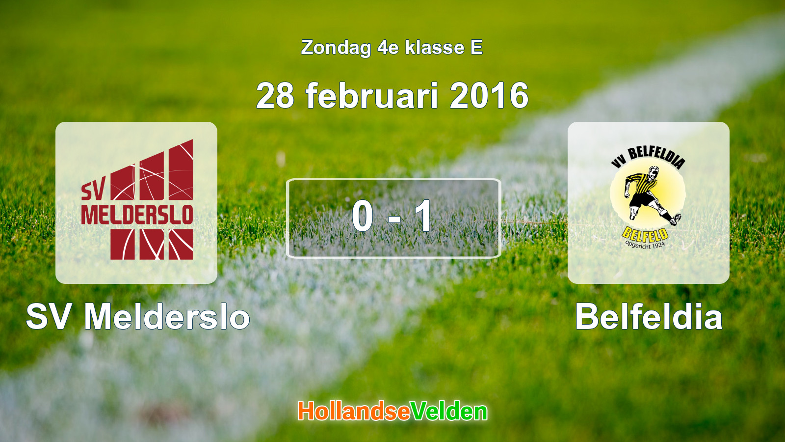 Gespeelde wedstrijd: SV Melderslo - Belfeldia 0 - 1 (28 februari 2016)