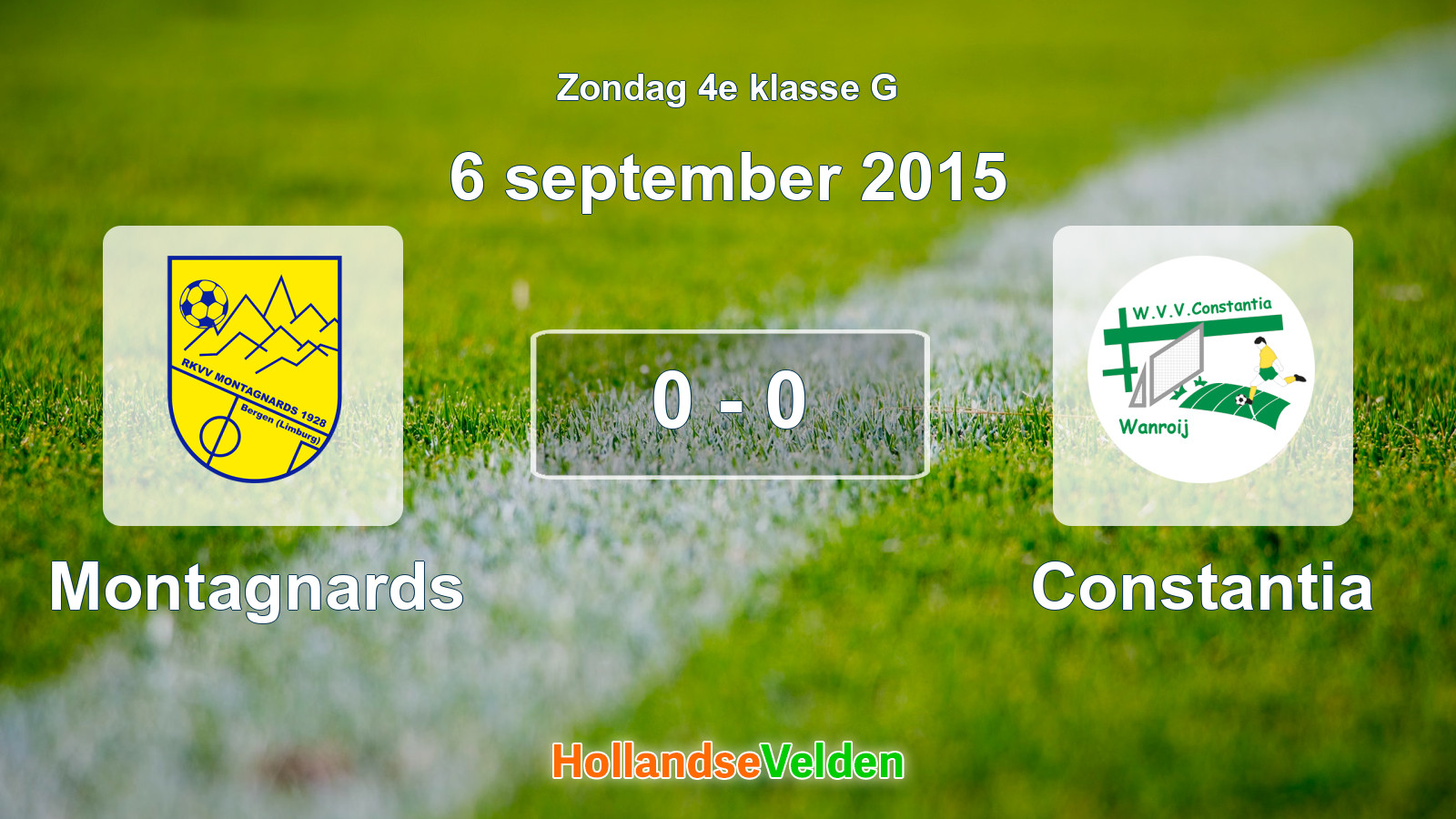 Gespeelde wedstrijd: Montagnards - Constantia 0 - 0 (6 september 2015)
