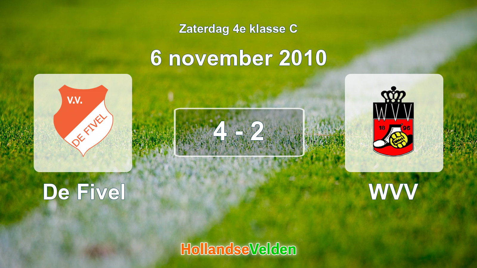 Gespeelde wedstrijd: De Fivel - WVV 4 - 2 (6 november 2010)