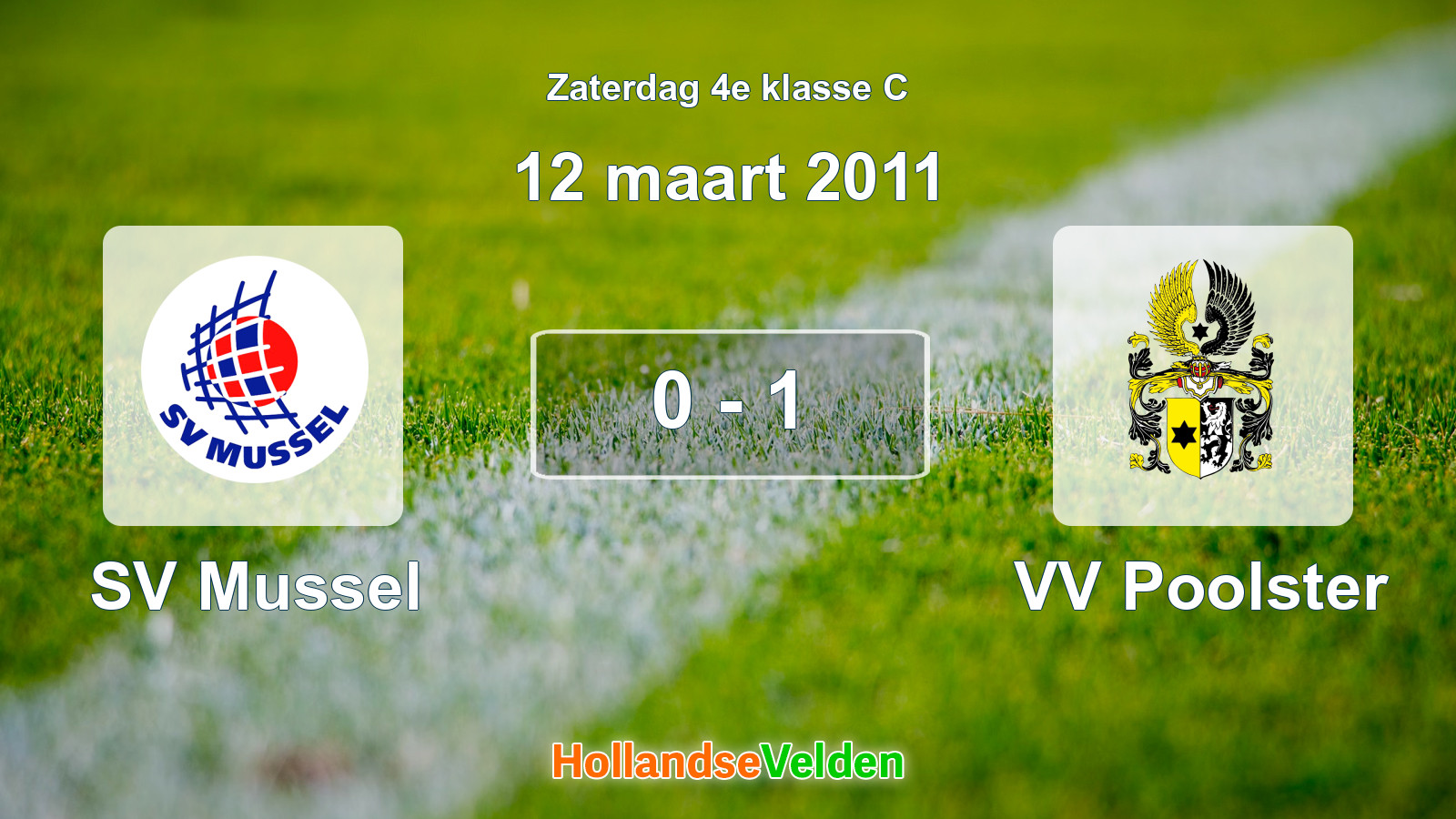 Gespeelde wedstrijd: SV Mussel - VV Poolster 0 - 1 (12 maart 2011)