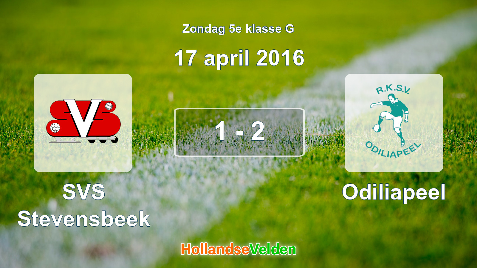 Gespeelde wedstrijd: SVS Stevensbeek - Odiliapeel 1 - 2 (17 april 2016)