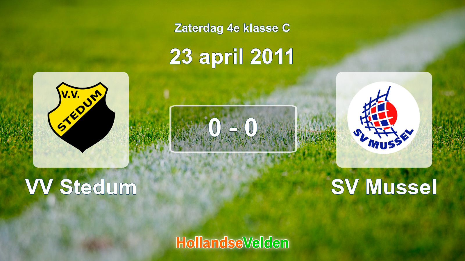 Gespeelde wedstrijd: VV Stedum - SV Mussel 0 - 0 (23 april 2011)